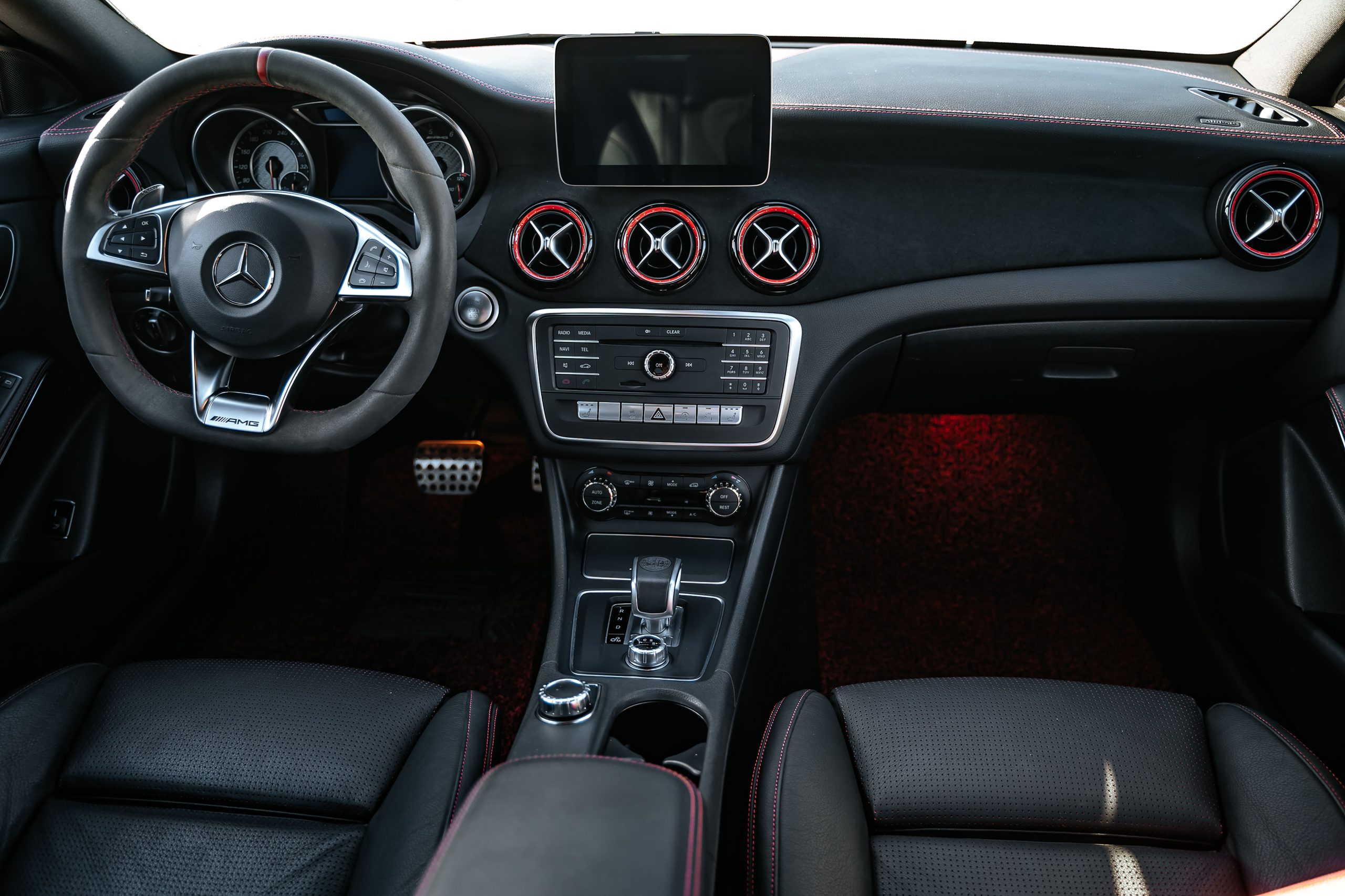 Clean premium car interior